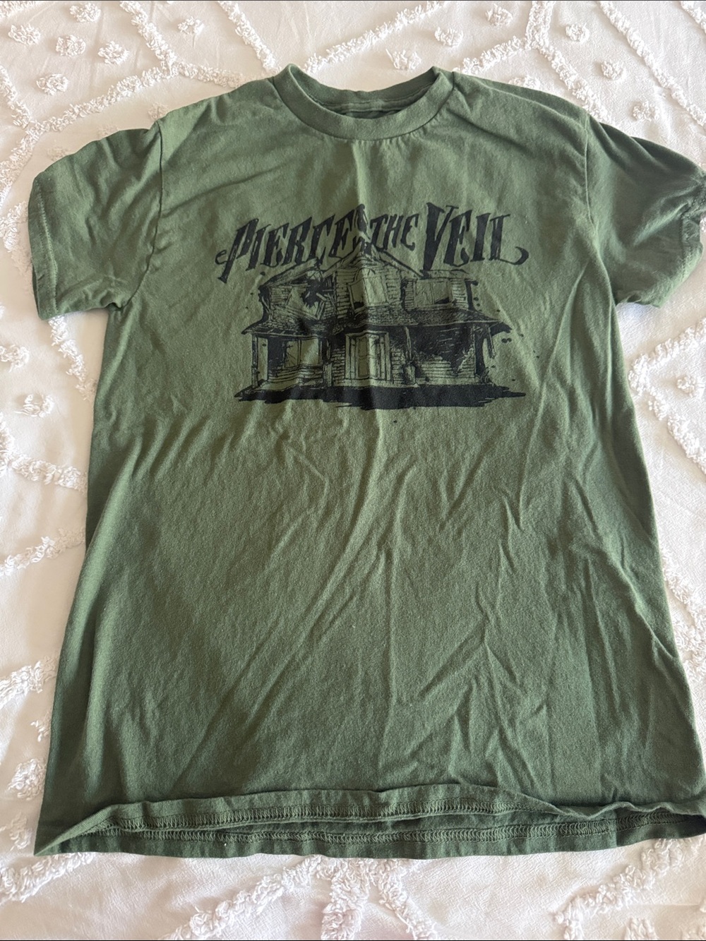 Pierce The Veil Graphic Band Tee — Olive Green